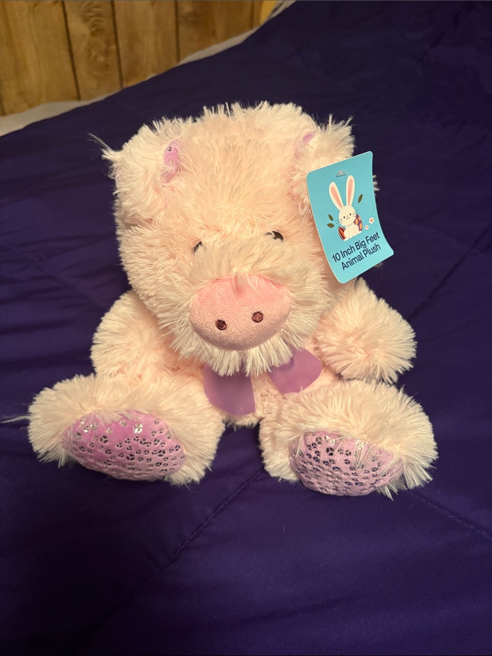 Pink Plush Pig with Sparkle Paw Pads